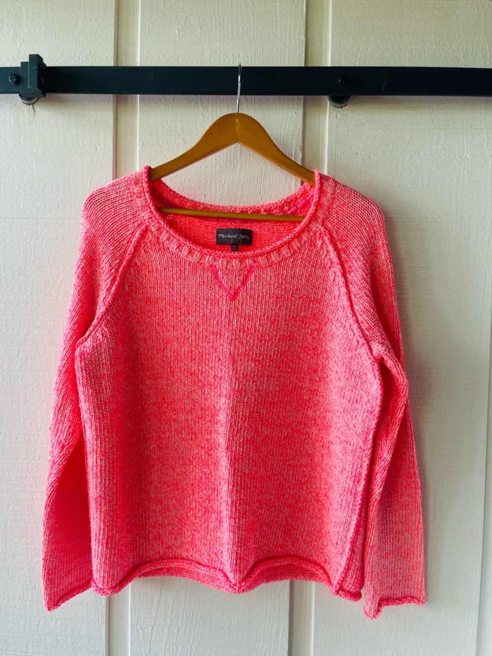 Neon Pink Michael Stars Knit Pullover Sweater